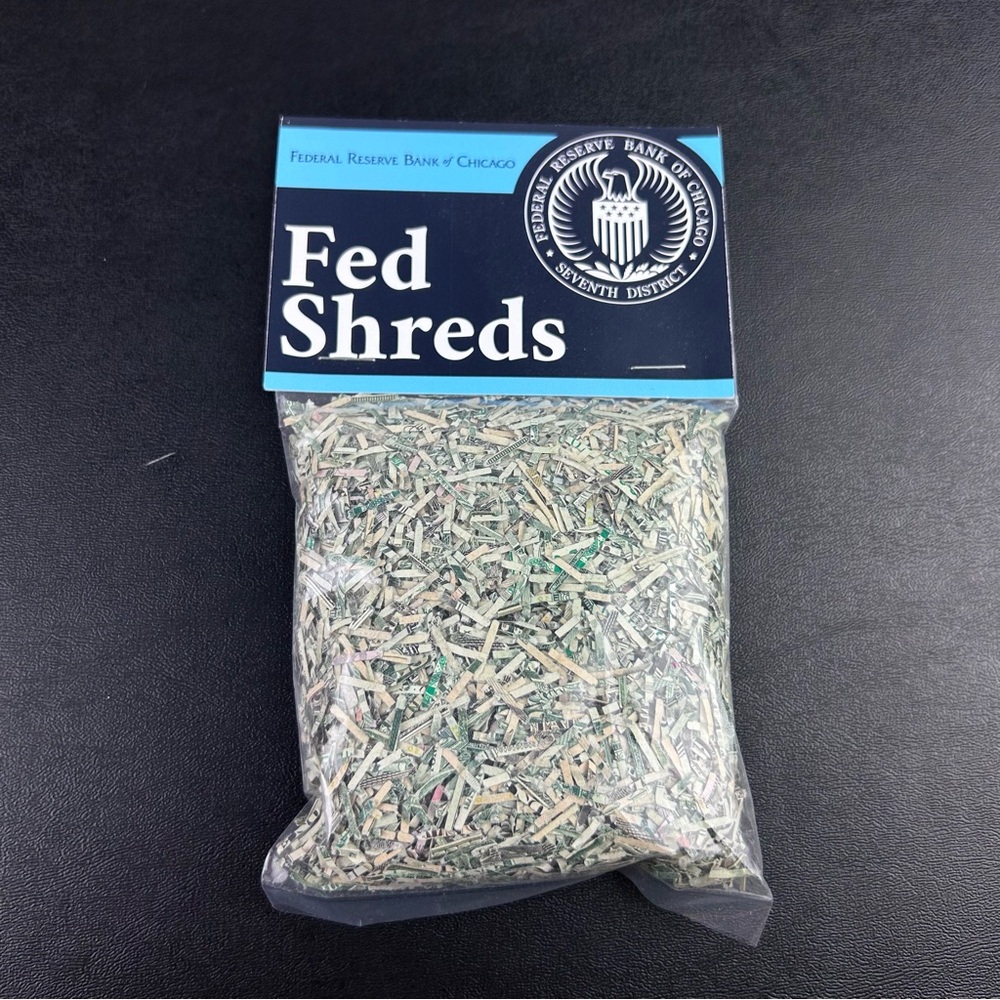 Fed Shreds Shredded Money Federal Reserve Bank of Chicago Souvenir Novelty Gift
